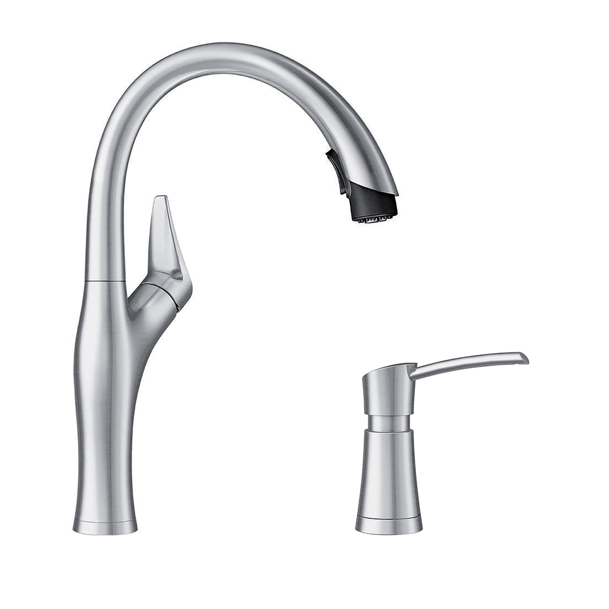 Blanco Kf 442029 Artona Pull Down Kitchen Faucet With Soap Dispenser 2 X 8 63 X 15 75 On Sale Overstock 31910195