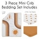 preview thumbnail 2 of 4, Sweet Jojo Designs Rainbow Vintage Boho Sun Boy Girl Gender Neutral Unisex 3pc Mini Crib Bedding Set Orange Bohemian Desert Arch