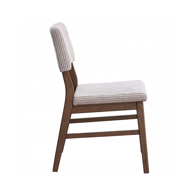 Set of 2 Corduroy Upholstered Dining Chairs