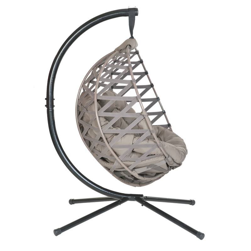 1022FHTBeige Crossweave Hanging Ball Chair Bed Bath & Beyond 38264181