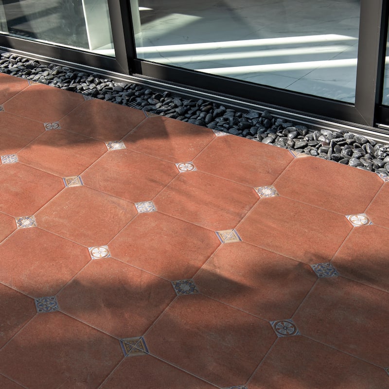 Merola Tile Manises Decor Cuero 22-3/4" x 22-3/4" Porcelain Floor and Wall Tile