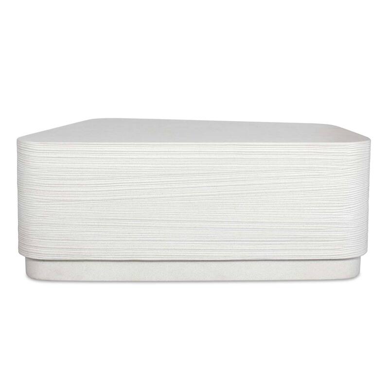 Uttermost Saltwater White Concrete Coffee Table