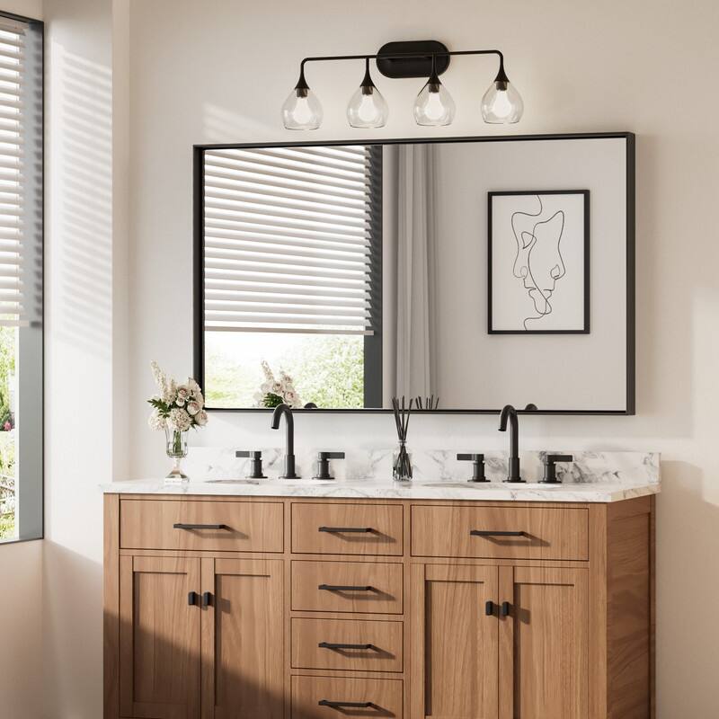 Keonjinn Aluminum Framed Wall Mount Bathroom Vanity Mirror