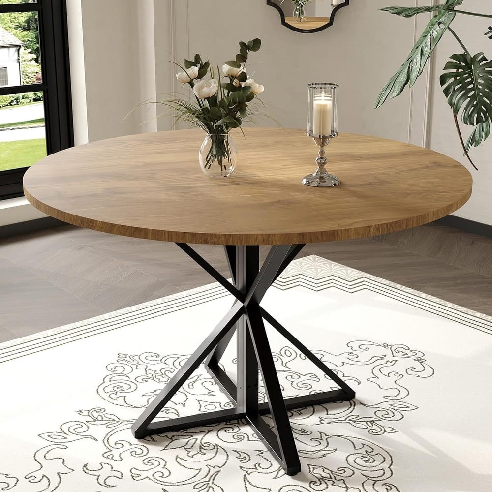 47" Kitchen Round Dining Table, Space Saving