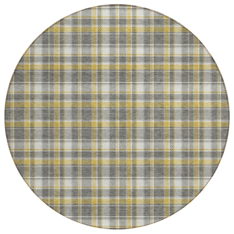 Ralo Plaid Weather Resistant Versatile Elegance Runner Outdoor Rug