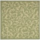 SAFAVIEH Courtyard Darline Indoor/ Outdoor Waterproof Patio Backyard Rug - 7'10"x7'10" Square - Olive/Natural