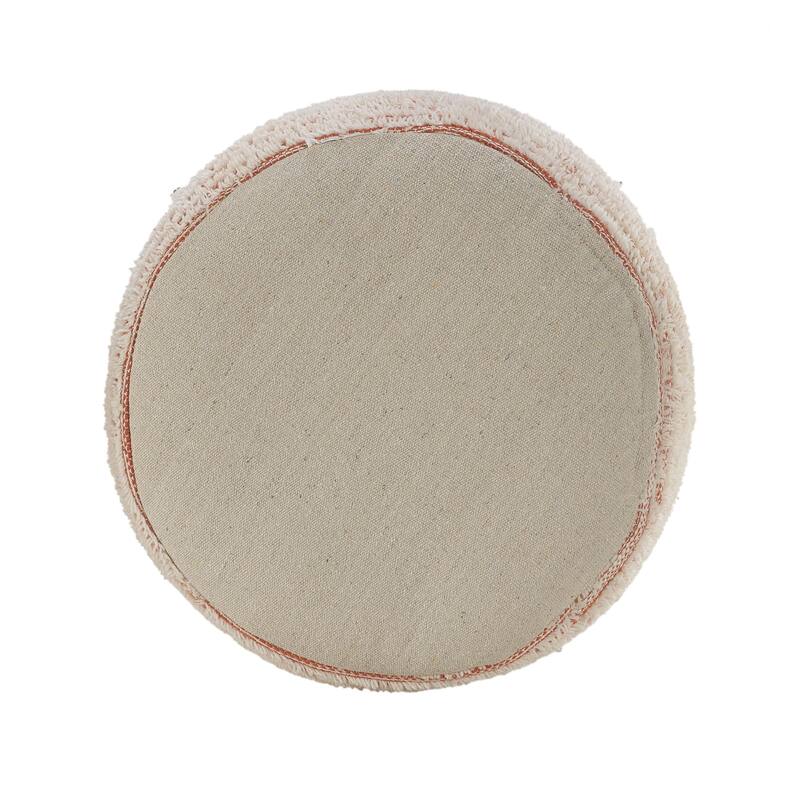 HomeRoots 18" Pink Polyester Ottoman