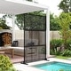 preview thumbnail 130 of 166, Outdoor Privacy Screen with Stand for Patio Garden Metal Fence