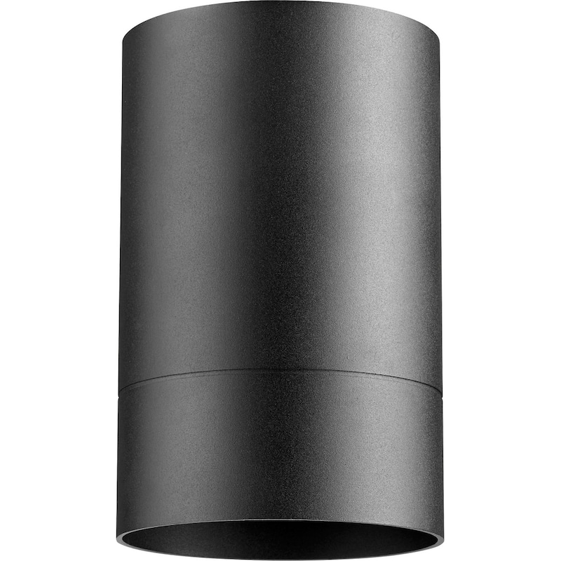 Quorum International Cylinder 4" Wide Outdoor Flush Mount Ceiling - Noir