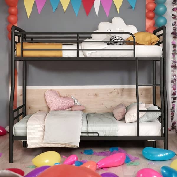slide 2 of 11, Modern Full XL Over Queen Bunk Bed,Save Space or Split Into 2 Beds for Bedroom