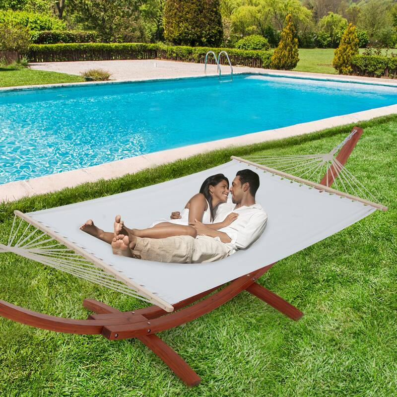 AVAWING Patio Double Hammock with Stand