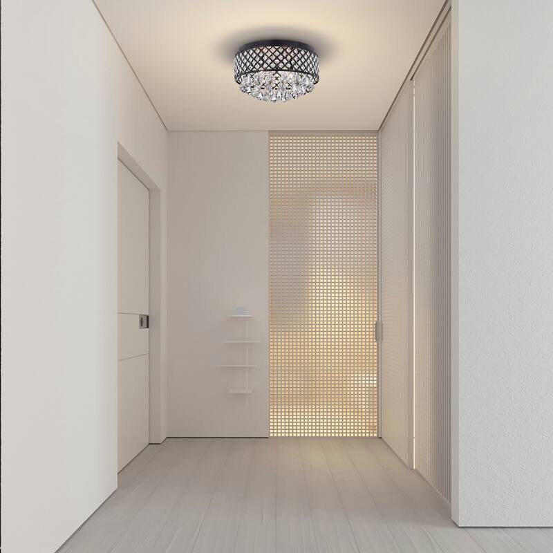 Phanes Metal and Glass 4-light Flush Mount