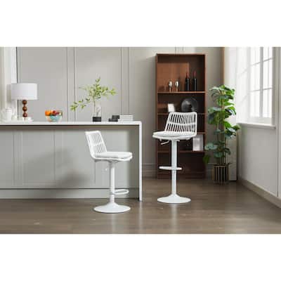 Set Of 2 Rattan Bar Stool