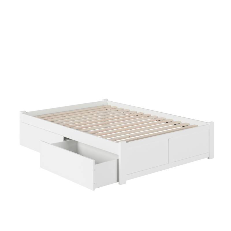 Concord Platform Bed with Footboard and Storage Drawers