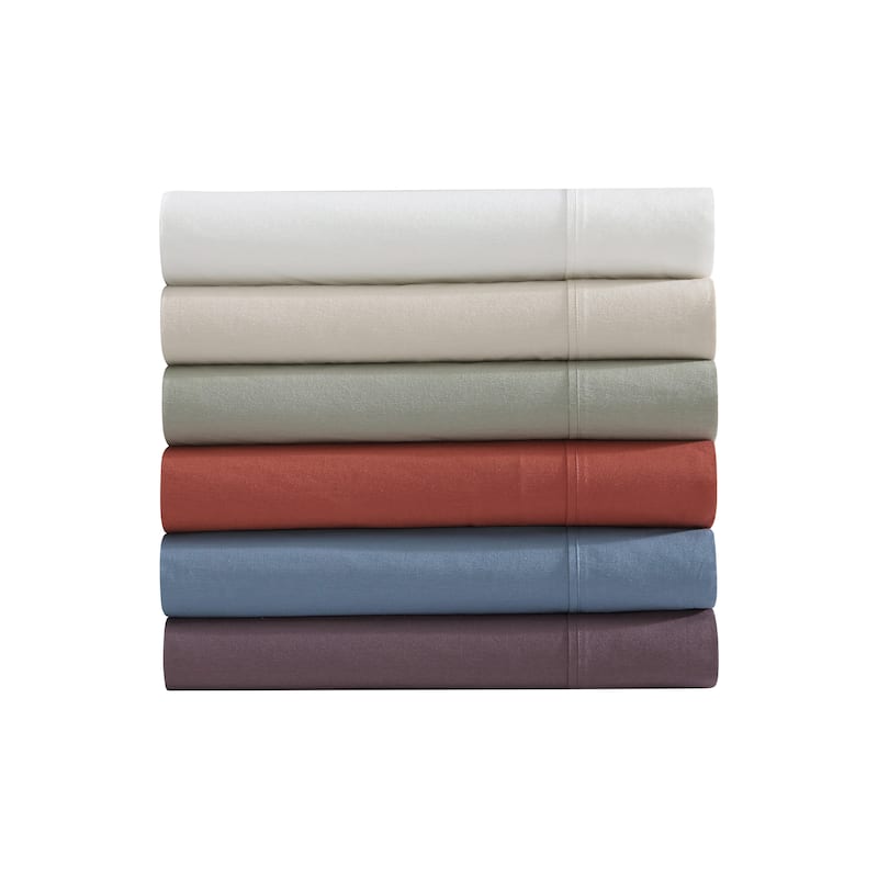 Eddie Bauer Brushed Percale Solid Cotton Sheet Set