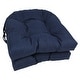 preview thumbnail 6 of 16, 16-inch U-shaped Indoor/ Outdoor Chair Cushion (Set of 2) - 16" x 16" Azul