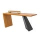 preview thumbnail 2 of 5, Modern Writing Computer Desk with Monitor Stand and Angled Legs for Home Office and Apartment or Workspace Use