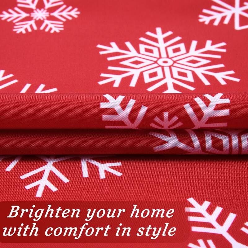 Christmas Round Tablecloth Xmas Table Covers for Kitchen Dining Room Table Decor, Red