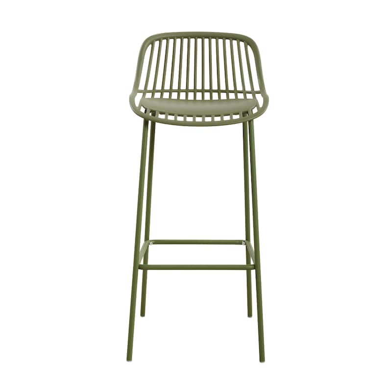 Christopher Knight Home - Benson Modern Outdoor Barstool with Weather-Resistant Design - Set of 2