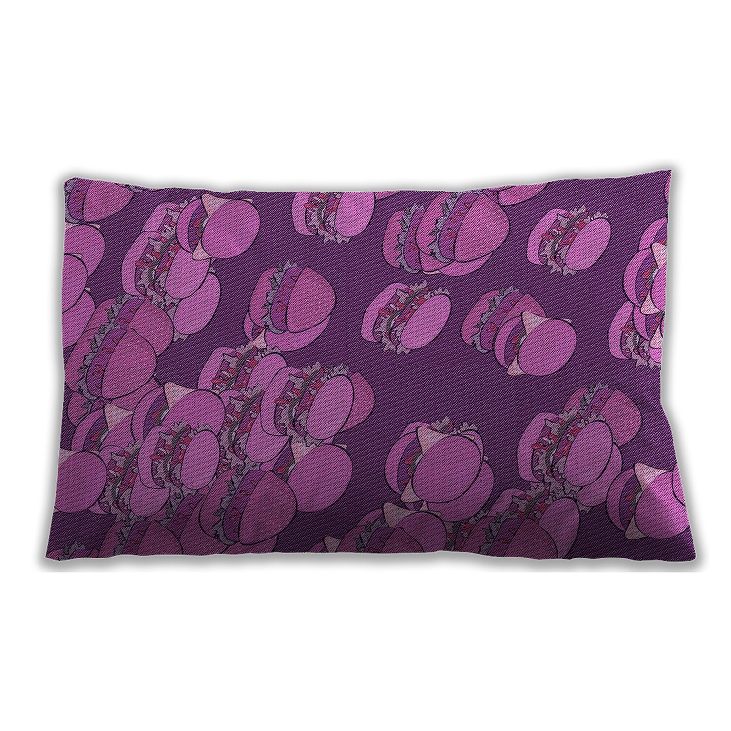 HomeRoots 18 X 18 Purple Floral Blown Seam Suede Throw Pillow Bed Bath Beyond 37192854