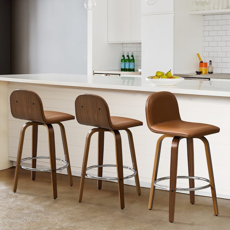 Upholstered Wood Swivel Bar Stools/ Counter Stool
