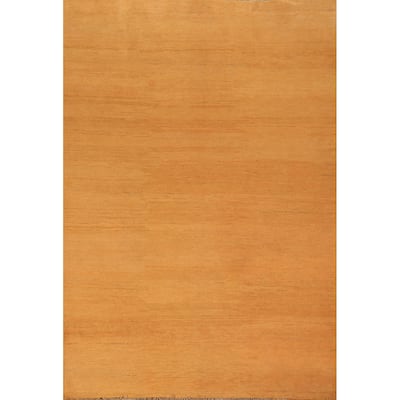 Modern Gabbeh Oriental Area Rug Handmade Wool Carpet - 5'7" x 8'1"