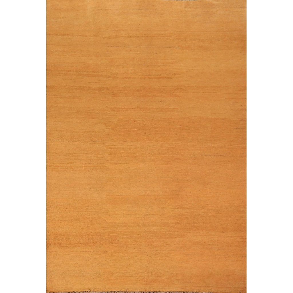 Modern Gabbeh Oriental Area Rug Handmade Wool Carpet - 5'7" x 8'1"