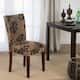 HomePop Classic Textured Sage Floral Chenille Dining Chair