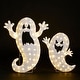 preview thumbnail 21 of 29, Glitzhome 3ft Lighted Halloween Ghosts Family Outdoor Décor with Warm white LEDs Large & Small