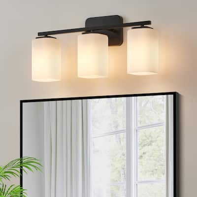 KAWOTI W20.5" Frosted Glass Bathroom Vanity Light