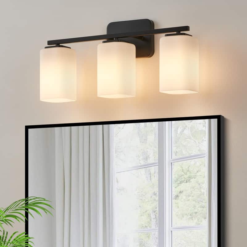 KAWOTI W20.5" Frosted Glass Bathroom Vanity Light