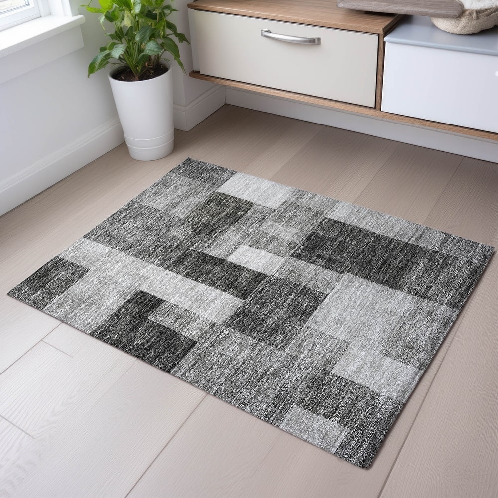 Premium Washable Super Soft Causal Blocky Mayfield Rug