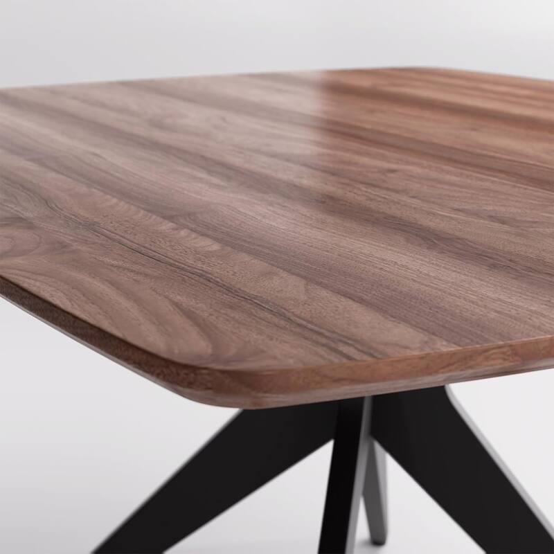 Modern Square Dining Table for 2-4, Small Kitchen Table with Metal Legs