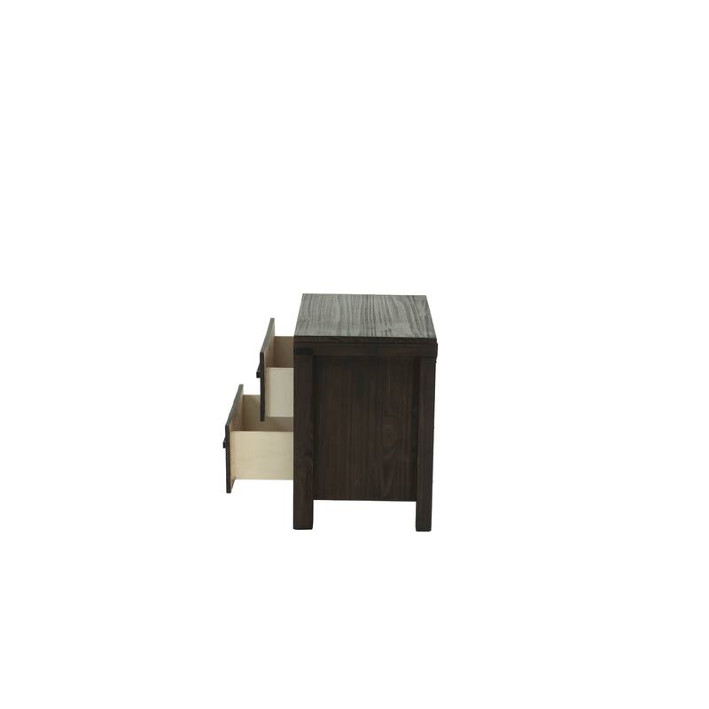 Simple Solid Wood Nightstand, Drawers, Bedside Table, Bedroom Furniture Basic