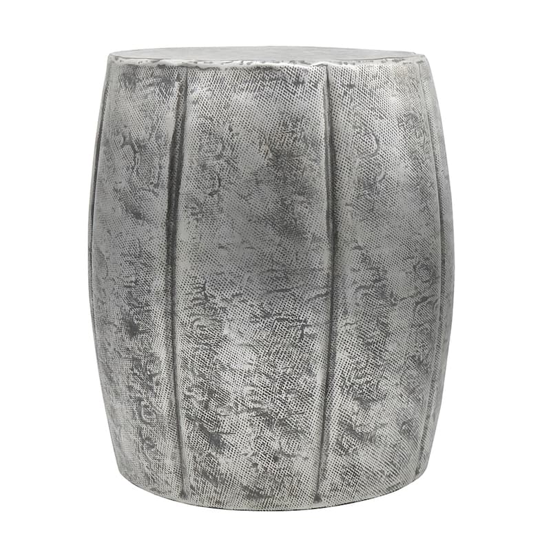 GDFStudio - Vanora Accent Table with Drum Style Aluminum Body - 20.1"
