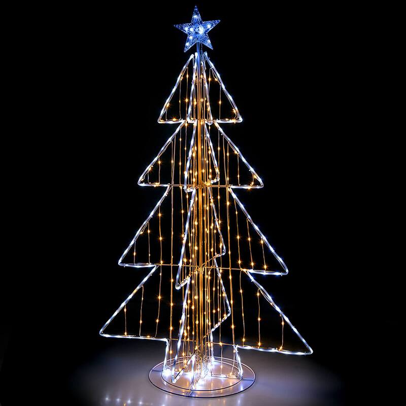 Costway 5 FT Animated Christmas Tree with 252 Warm 202 Cold LED Lights - See Details