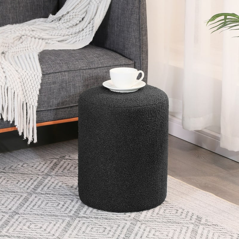 Adeco Ottoman Footrest Fabric Stool for Living Room Bedroom