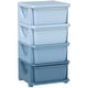 preview thumbnail 11 of 25, Qaba 4 Tier Kids Storage Unit, 4 Drawer Chest Toy Organizer Plastic Bins for Kids Bedroom Nursery Kindergarten Living Room