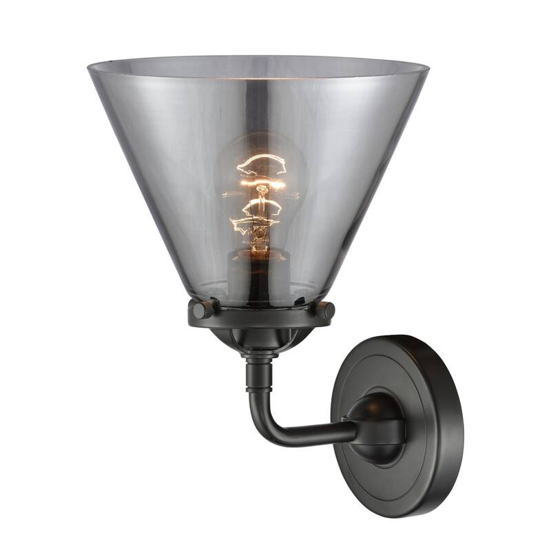Innovations Lighting Large Cone Single Light 9" Tall Bathroom Sconce