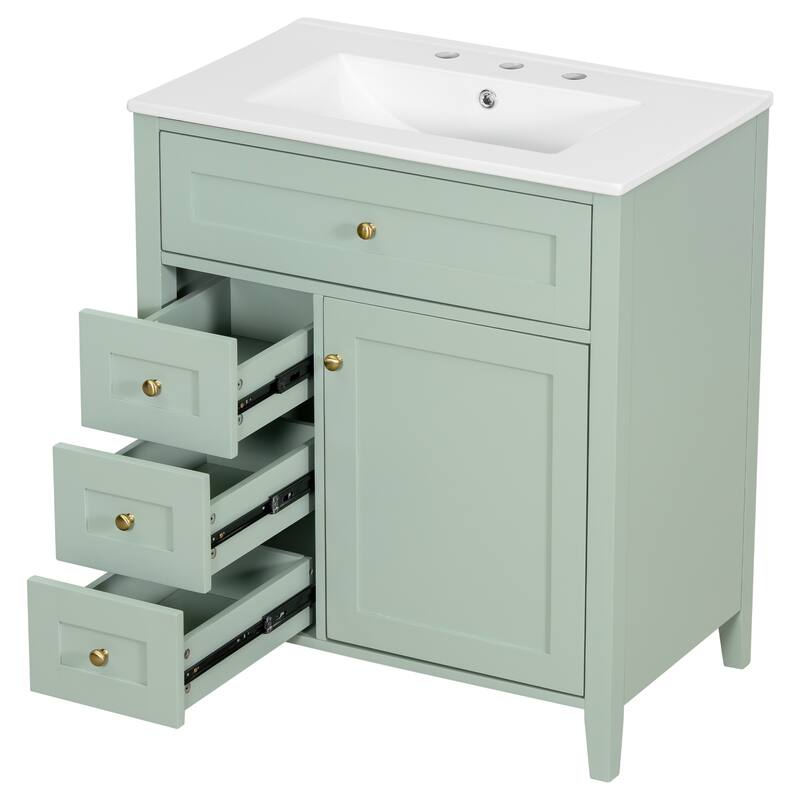 GDFStudio - Oliver Harrington Modern Freestanding Bathroom Vanity with Efficient Storage