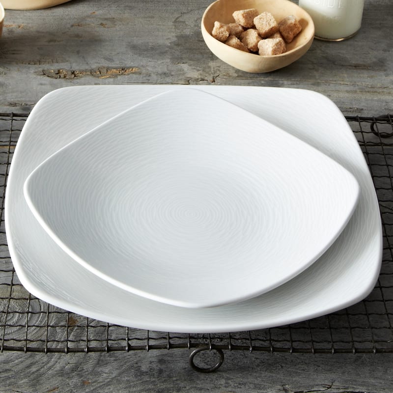 Noritake Colorscapes Swirl Set Of 4 Square Dinner Plates, 10-3/4"