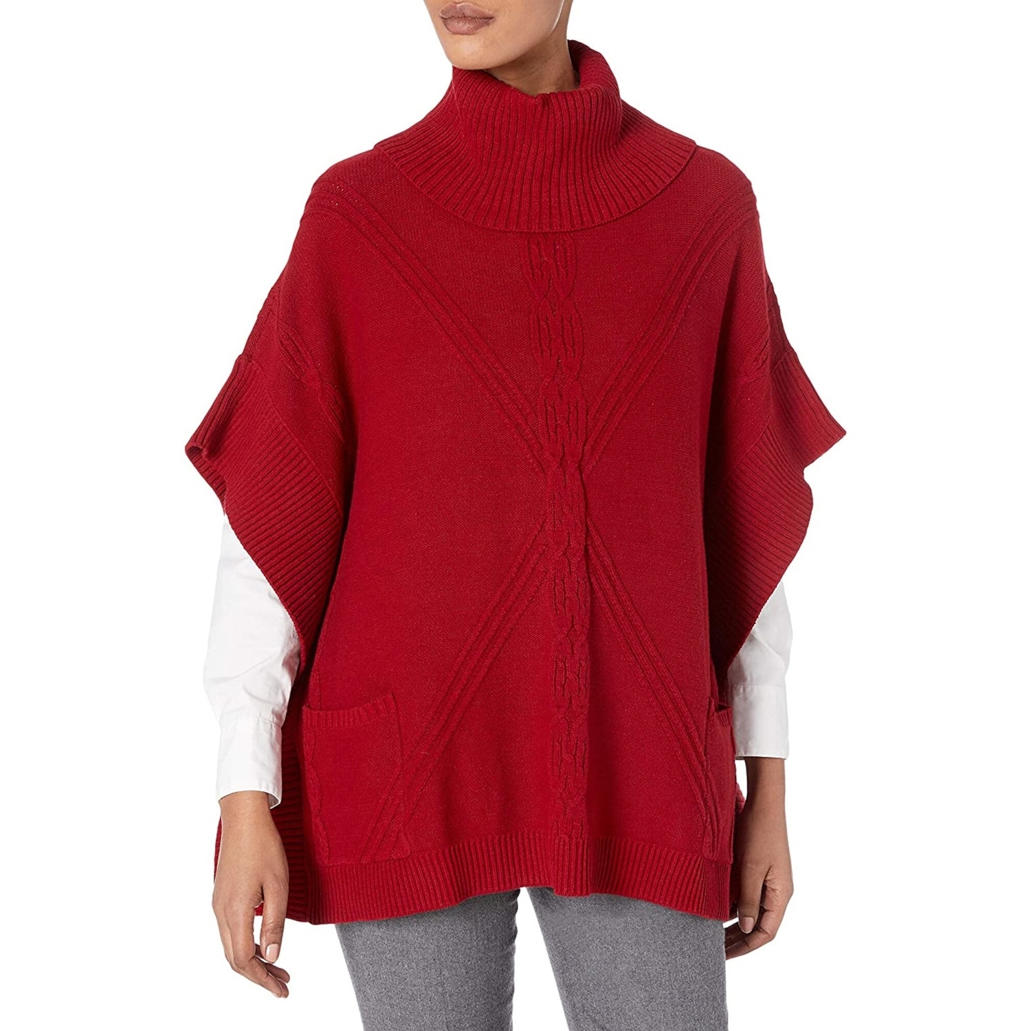 Short poncho sweater clearance