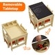 preview thumbnail 2 of 13, Kids Table and Chair Set 3 in 1 with Drawer for Toddlers Drawing