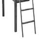 preview thumbnail 5 of 5, Contemporary Metal Loft Bed with Desk, Black and Silver Size - Twin