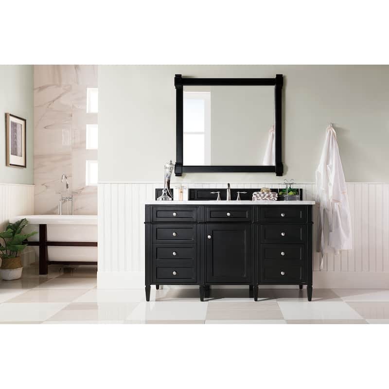 James Martin Vanities Brittany 60" Single Vanity, Black Onyx