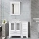 preview thumbnail 79 of 106, 36" Bathroom Vanity with Sink Set Side Cabinet White - W-Ceramic square sink