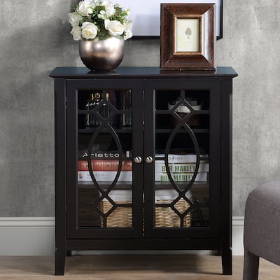 HOMCOM Wood Accent Storage Buffet Cabinet - 29.75" W x 15.5" D x 32" H
