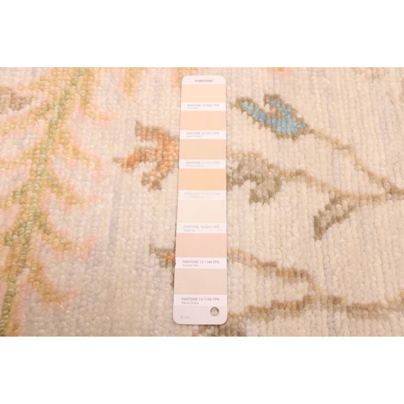 ECARPETGALLERY Hand-knotted Modern Oushak Ivory Wool Rug - 10'3 x 13'11