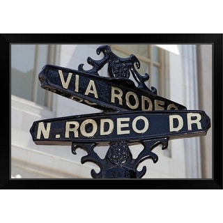 Rodeo Drive, Beverly Hills sign Black Framed Print - Bed Bath & Beyond -  30199128