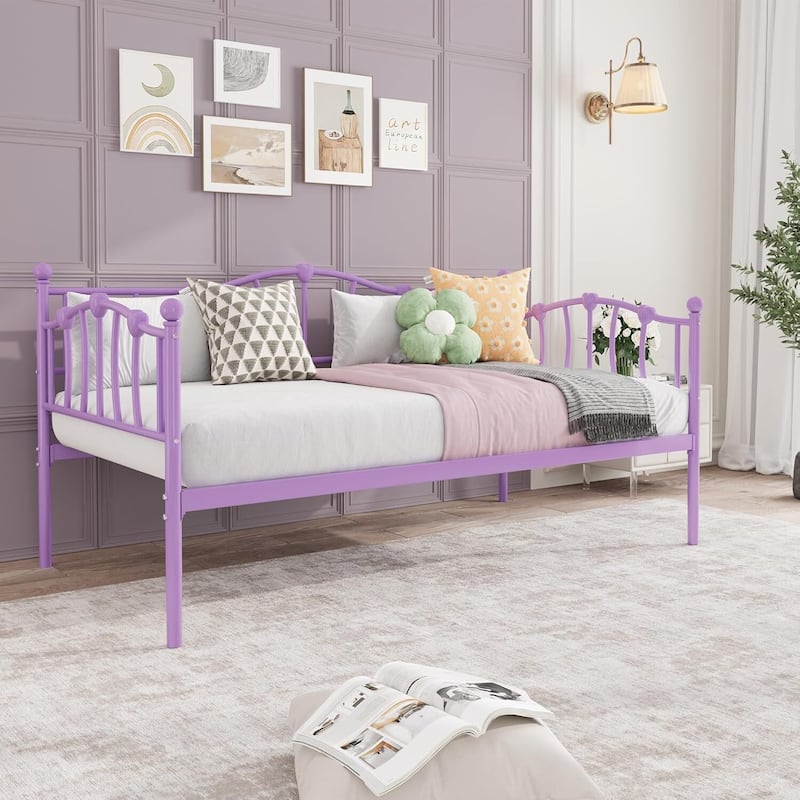 Space-Saving Twin Daybed, Sofa Bed Frame with Trundle for Living Room, Bedroom